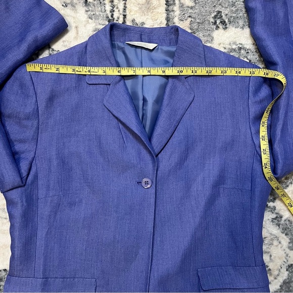 Marks & Spencer Linen-blend Ultraviolet Blazer - Picture 4 of 10